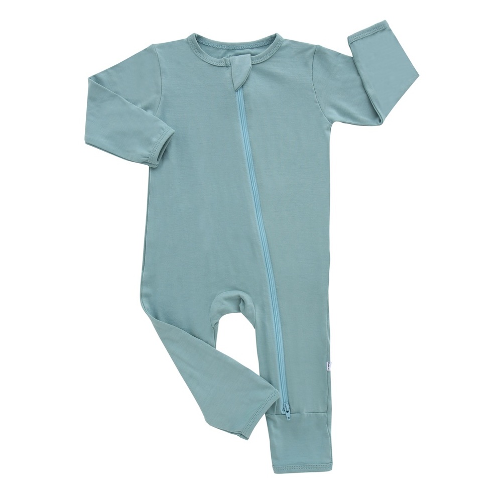 NWT Light Blue Bamboo Romper - 0-3, 3-6, 6-12